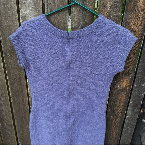 ST. JOHN Black Label PF 12 GRP 1 Pastel Purple Textured Knit Dress Sz 4 - Picture 5 of 16